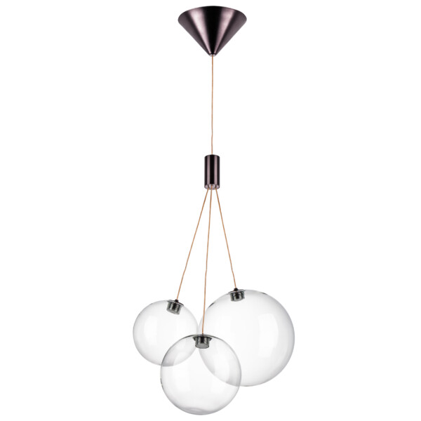 в наличии 801030 Люстра SFERETTA LED 3х1,35W 200LM КОФЕЙНЫЙ/ПРОЗРАЧНЫЙ 3000K - купить в интернет-магазине Светильники Торг