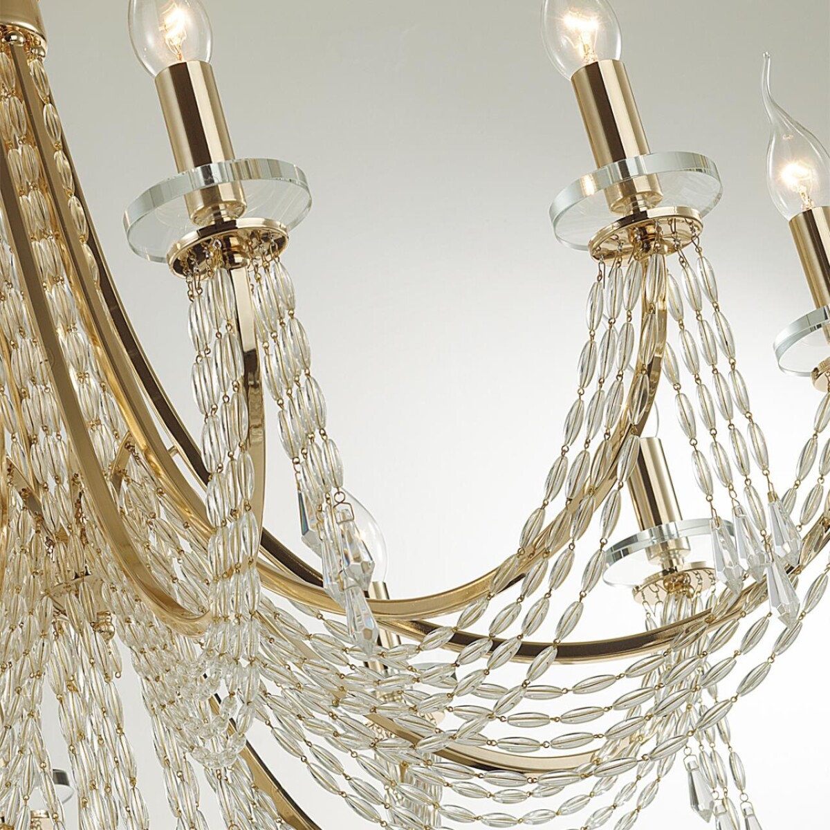 5063/10 CLASSIC ODL24 625 золото/прозрачный/металл/хрусталь Люстра E14 10х40W CAPEL — изображение 4