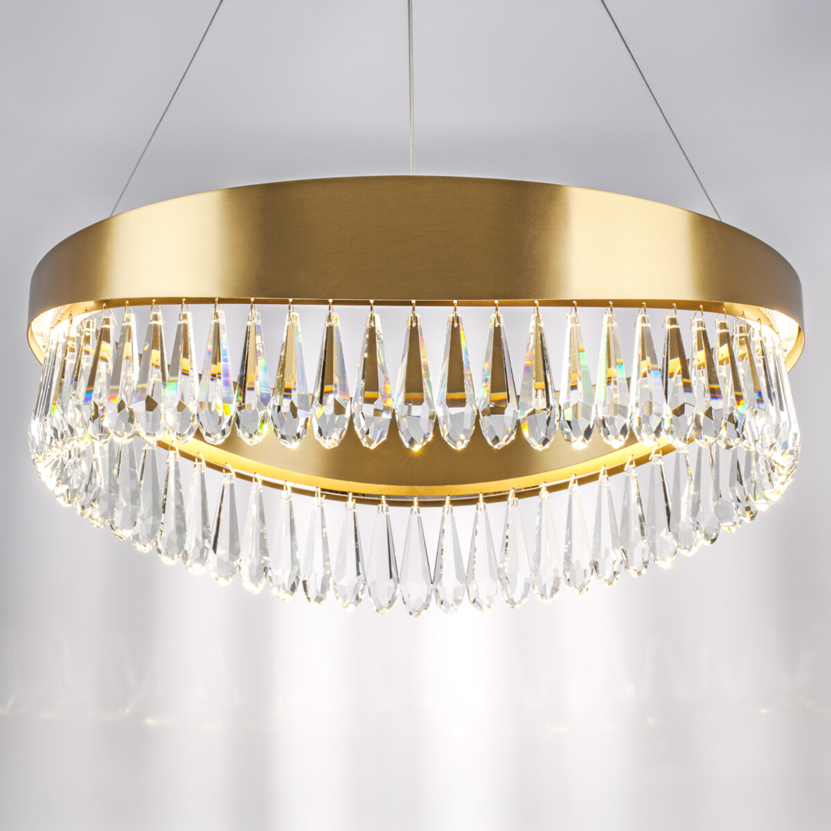 в наличии 703163 Люстра HELIO 30W LED 2778LM ШАМПАНЬ 3500K - купить в интернет-магазине Светильники Торг