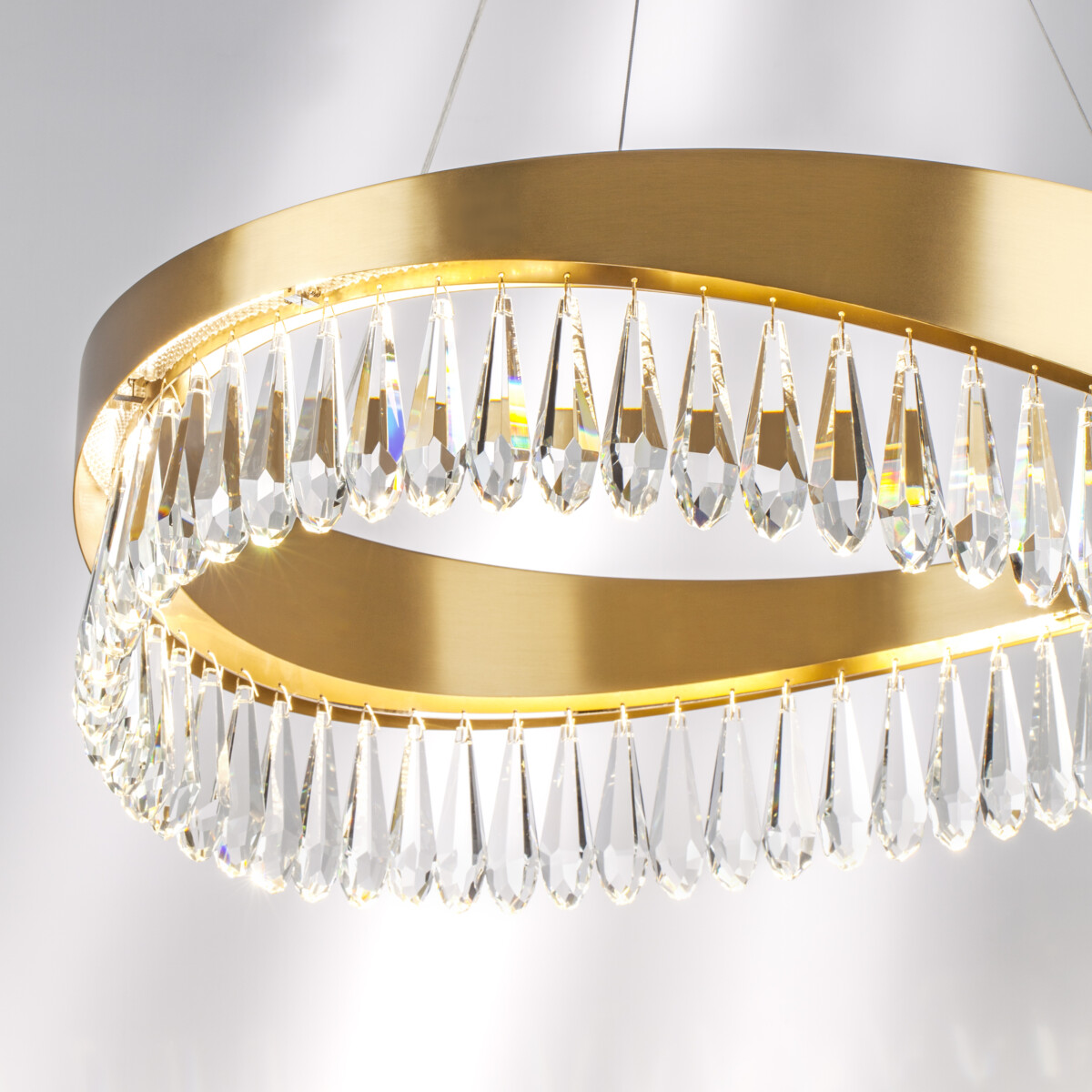 в наличии 703163 Люстра HELIO 30W LED 2778LM ШАМПАНЬ 3500K - купить в интернет-магазине Светильники Торг