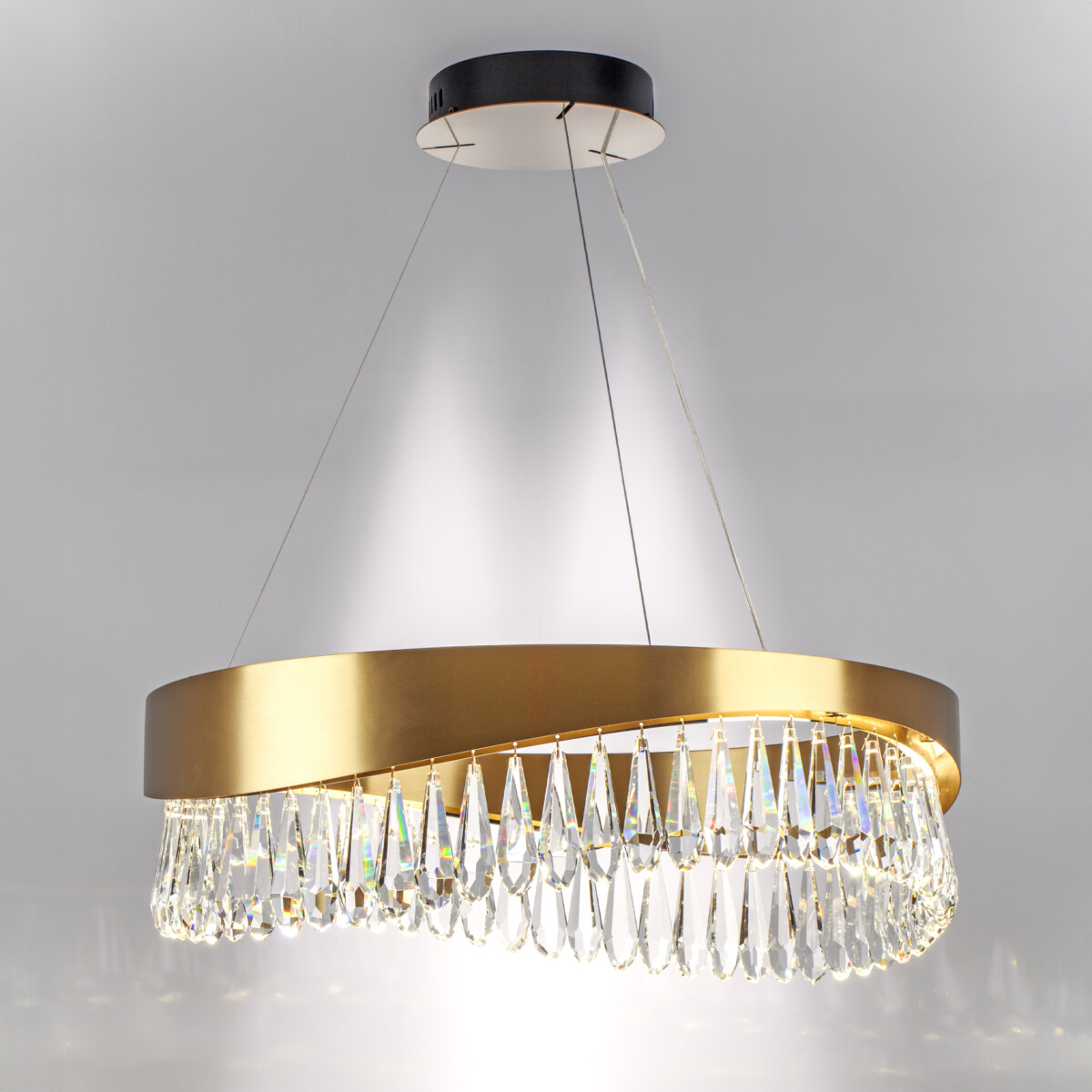 в наличии 703163 Люстра HELIO 30W LED 2778LM ШАМПАНЬ 3500K - купить в интернет-магазине Светильники Торг