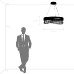 в наличии 703163 Люстра HELIO 30W LED 2778LM ШАМПАНЬ 3500K - купить в интернет-магазине Светильники Торг