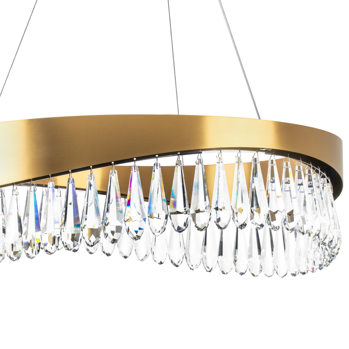 в наличии 703163 Люстра HELIO 30W LED 2778LM ШАМПАНЬ 3500K - купить в интернет-магазине Светильники Торг