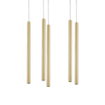 в наличии L5T747243 Люстра TUBO LED 25W 1600LM 25G ЗОЛОТО 4000K (574723+747243 (5шт) - купить в интернет-магазине Светильники Торг