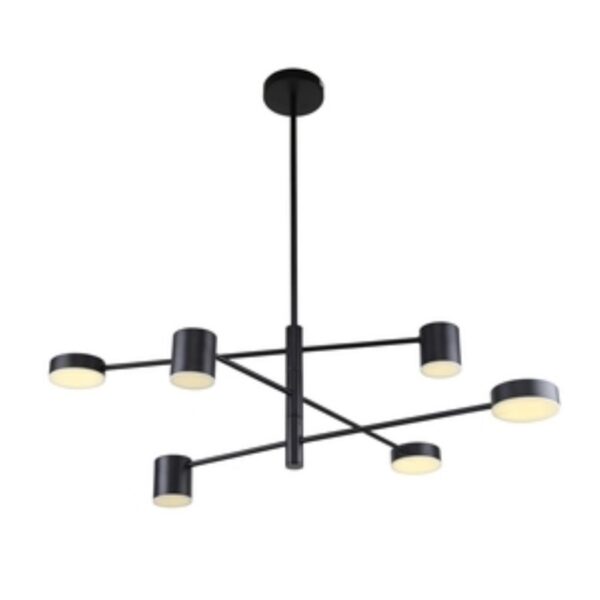 3094-6P, потолочная люстра, D900xH490/790, 3xLEDx5W + 3xLEDx7W, 1464LM, 4000K, included