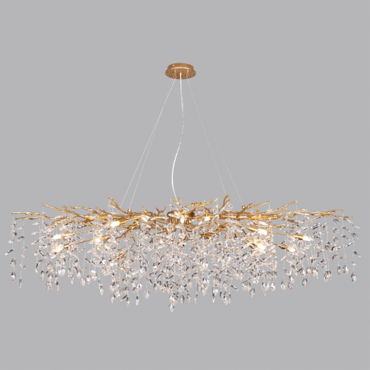 4969/16 HALL ODL24 613 античн.бронза/алюмин./хрусталь Люстра G9 16*40W DELICA — изображение 3