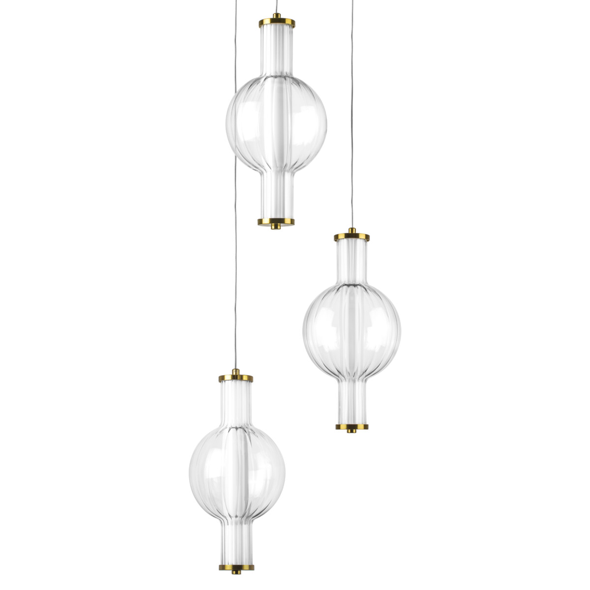 в наличии 800133 Люстра BOTTO LED 3х6W 1820LM ЛАТУНЬ/ПРОЗРАЧНЫЙ/БЕЛЫЙ 3000K - купить в интернет-магазине Светильники Торг