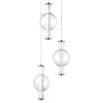 в наличии 800133 Люстра BOTTO LED 3х6W 1820LM ЛАТУНЬ/ПРОЗРАЧНЫЙ/БЕЛЫЙ 3000K - купить в интернет-магазине Светильники Торг