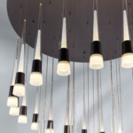 в наличии 757361 Люстра CONE LED 180W 9000LM КОФЕЙНЫЙ/БЕЛЫЙ/ПРОЗРАЧНЫЙ 3000K - купить в интернет-магазине Светильники Торг