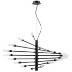 в наличии 733187 Люстра RAGNO 18х40W G9 ЧЕРНЫЙ МАТОВЫЙ - купить в интернет-магазине Светильники Торг