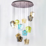 в наличии 796229 Люстра CARAMELLO LED 12х6W 1400LM КОФЕЙНЫЙ/МУЛЬТИКОЛОР 3000K - купить в интернет-магазине Светильники Торг