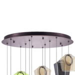 в наличии 796229 Люстра CARAMELLO LED 12х6W 1400LM КОФЕЙНЫЙ/МУЛЬТИКОЛОР 3000K - купить в интернет-магазине Светильники Торг