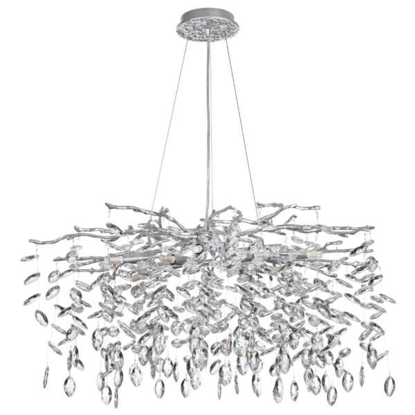 4970/10 HALL ODL24 615 матов.серебристый/алюмин./хрусталь Люстра G9 10*40W DELICA