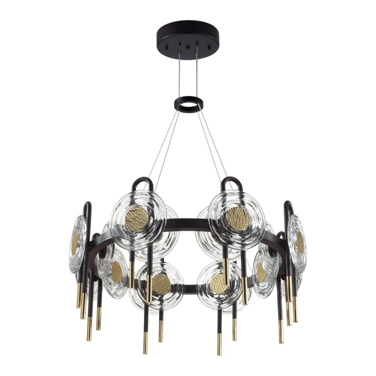 5407/92L MODERN ODL_EX25 101 черный/золото/металл/стекло Люстра LED 92W 3000K 8990Лм MAGNET — изображение 1