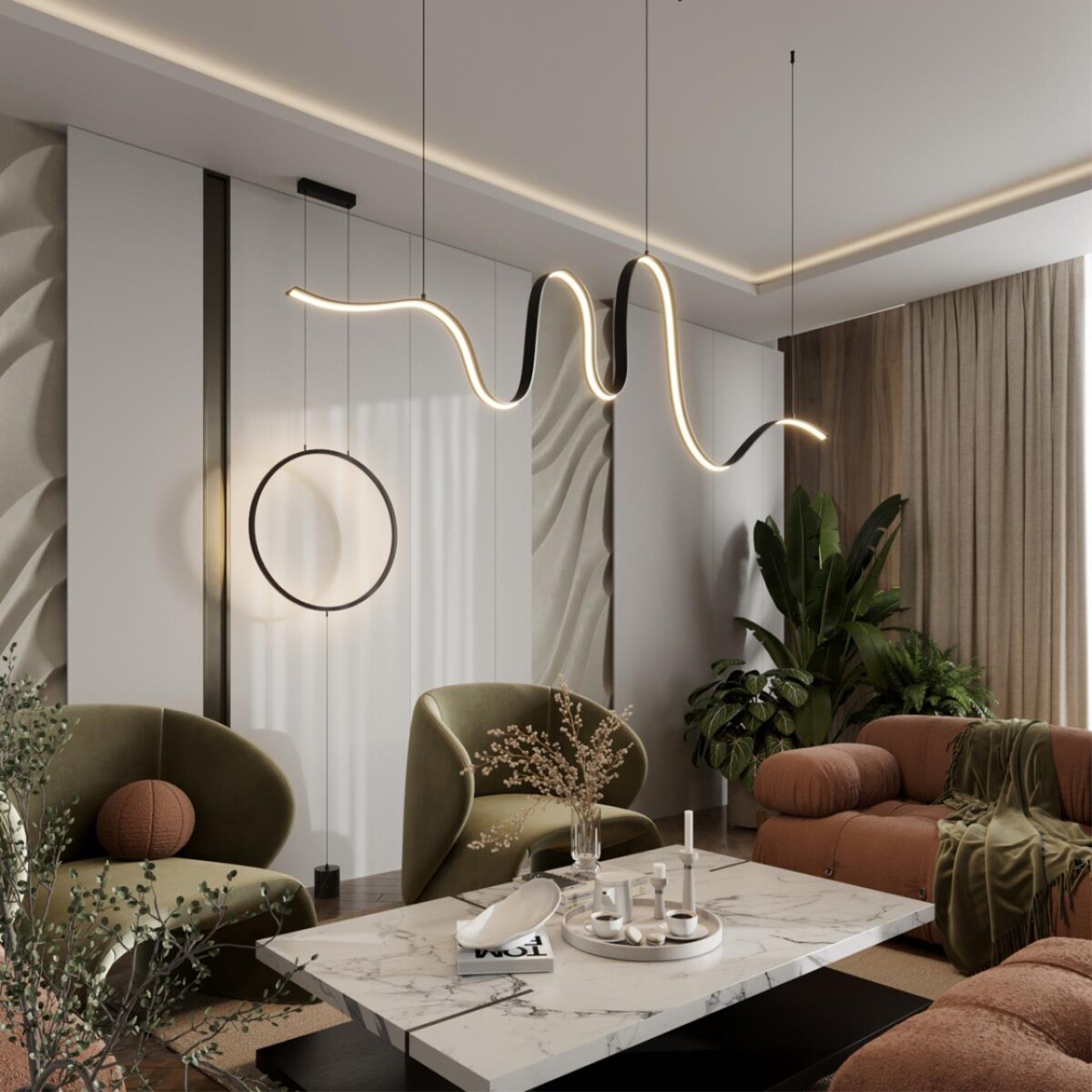 7025/52L HIGHTECH ODL25 283 Подвесной светильник металл/акрил IP20 LED 3000K 220V NASTRO — изображение 2