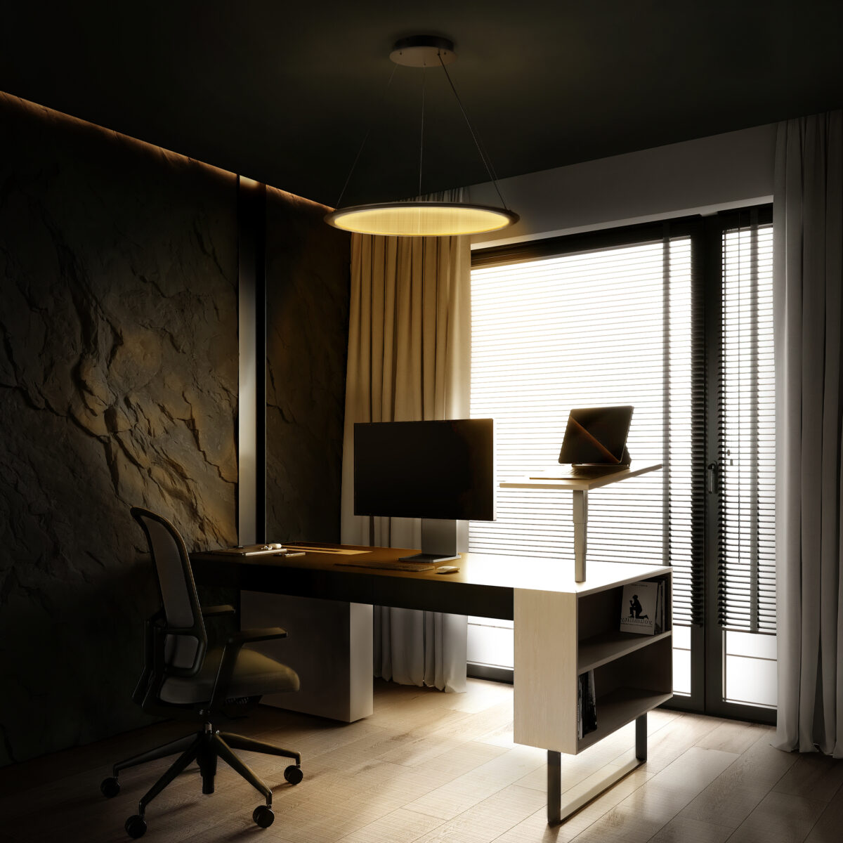 736367 Люстра ROTONDA 30W LED 2059LM 130G ЧЕРНЫЙ 3000K — изображение 7