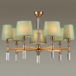 4887/7 MODERN ODL_EX22 159 бронзовый/зеленый/ткань Люстра E14 7*40W LONDON — изображение 4