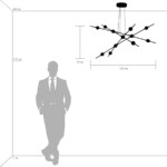 в наличии 745247 Люстра BERGAMO LED 5Wх12 4800LM ЧЕРНЫЙ МАТОВЫЙ/ЗОЛОТО 4000K - купить в интернет-магазине Светильники Торг