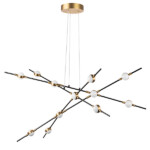 в наличии 745247 Люстра BERGAMO LED 5Wх12 4800LM ЧЕРНЫЙ МАТОВЫЙ/ЗОЛОТО 4000K - купить в интернет-магазине Светильники Торг