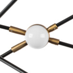 в наличии 745247 Люстра BERGAMO LED 5Wх12 4800LM ЧЕРНЫЙ МАТОВЫЙ/ЗОЛОТО 4000K - купить в интернет-магазине Светильники Торг