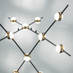 в наличии 745247 Люстра BERGAMO LED 5Wх12 4800LM ЧЕРНЫЙ МАТОВЫЙ/ЗОЛОТО 4000K - купить в интернет-магазине Светильники Торг