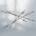 в наличии 745247 Люстра BERGAMO LED 5Wх12 4800LM ЧЕРНЫЙ МАТОВЫЙ/ЗОЛОТО 4000K - купить в интернет-магазине Светильники Торг