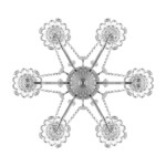 в наличии 790064 Люстра SCHON 6x60W E14 Серебро - купить в интернет-магазине Светильники Торг