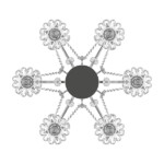 в наличии 790064 Люстра SCHON 6x60W E14 Серебро - купить в интернет-магазине Светильники Торг
