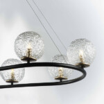 в наличии 815287 Люстра BARI 8х10W(led) G9 ЧЕРНЫЙ МАТОВЫЙ/ЗОЛОТО - купить в интернет-магазине Светильники Торг