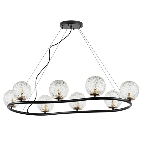 в наличии 815287 Люстра BARI 8х10W(led) G9 ЧЕРНЫЙ МАТОВЫЙ/ЗОЛОТО - купить в интернет-магазине Светильники Торг