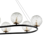 в наличии 815287 Люстра BARI 8х10W(led) G9 ЧЕРНЫЙ МАТОВЫЙ/ЗОЛОТО - купить в интернет-магазине Светильники Торг