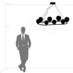 в наличии 815287 Люстра BARI 8х10W(led) G9 ЧЕРНЫЙ МАТОВЫЙ/ЗОЛОТО - купить в интернет-магазине Светильники Торг