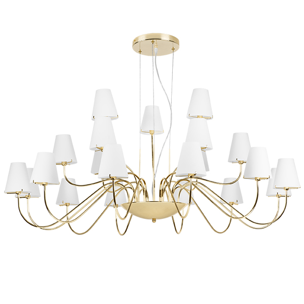 в наличии 758212 Люстра подв. DIAFANO 21х40W G9 ЗОЛОТО/БЕЛЫЙ - купить в интернет-магазине Светильники Торг