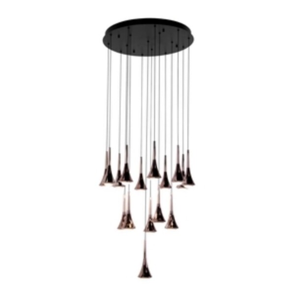 4292-16P, подвесная люстра, D600xH1500/1770, 16xLEDx4W, 6400LM, 4000K, included