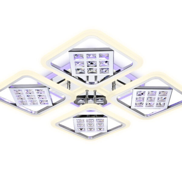 FA288/4 CH хром 116W 750*750*80 (ПДУ РАДИО 2.4G)