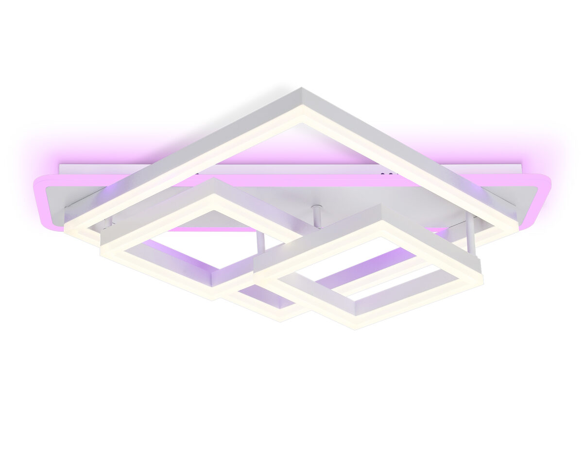 FA8531 WH белый 132W 3000K-6400K+RGB 630*570*160 (ПДУ РАДИО 2.4G) — изображение 1