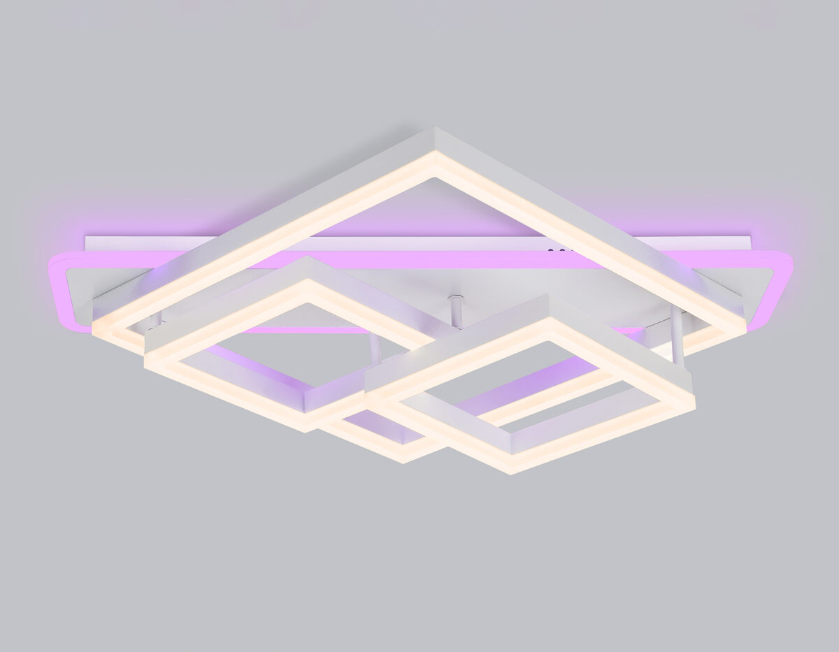 FA8531 WH белый 132W 3000K-6400K+RGB 630*570*160 (ПДУ РАДИО 2.4G) — изображение 5