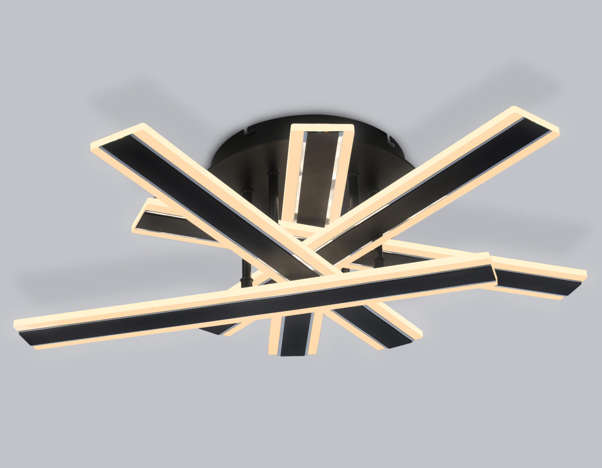 FA8906 BK/CH черный/хром 132W 3000-6400K 620*590*150 (ПДУ РАДИО 2.4G) — изображение 4