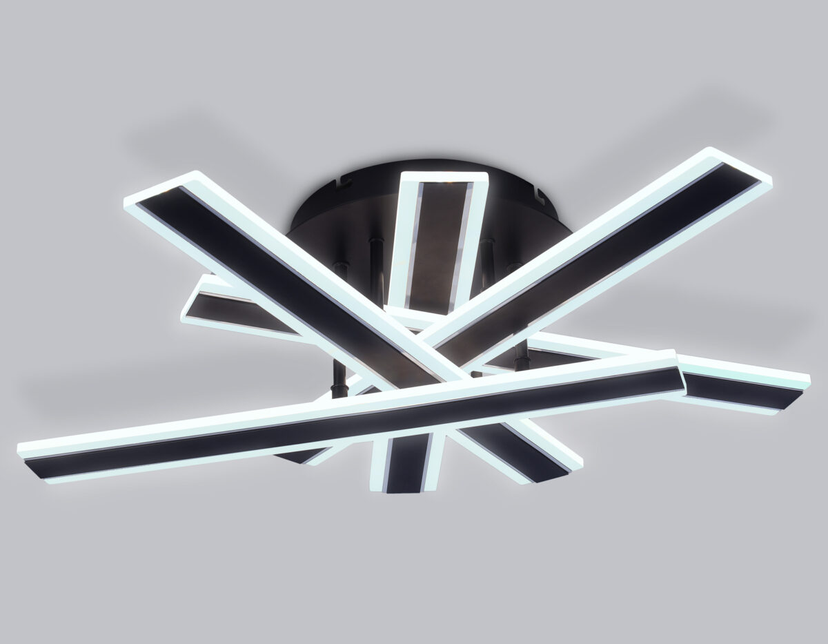 FA8906 BK/CH черный/хром 132W 3000-6400K 620*590*150 (ПДУ РАДИО 2.4G) — изображение 5