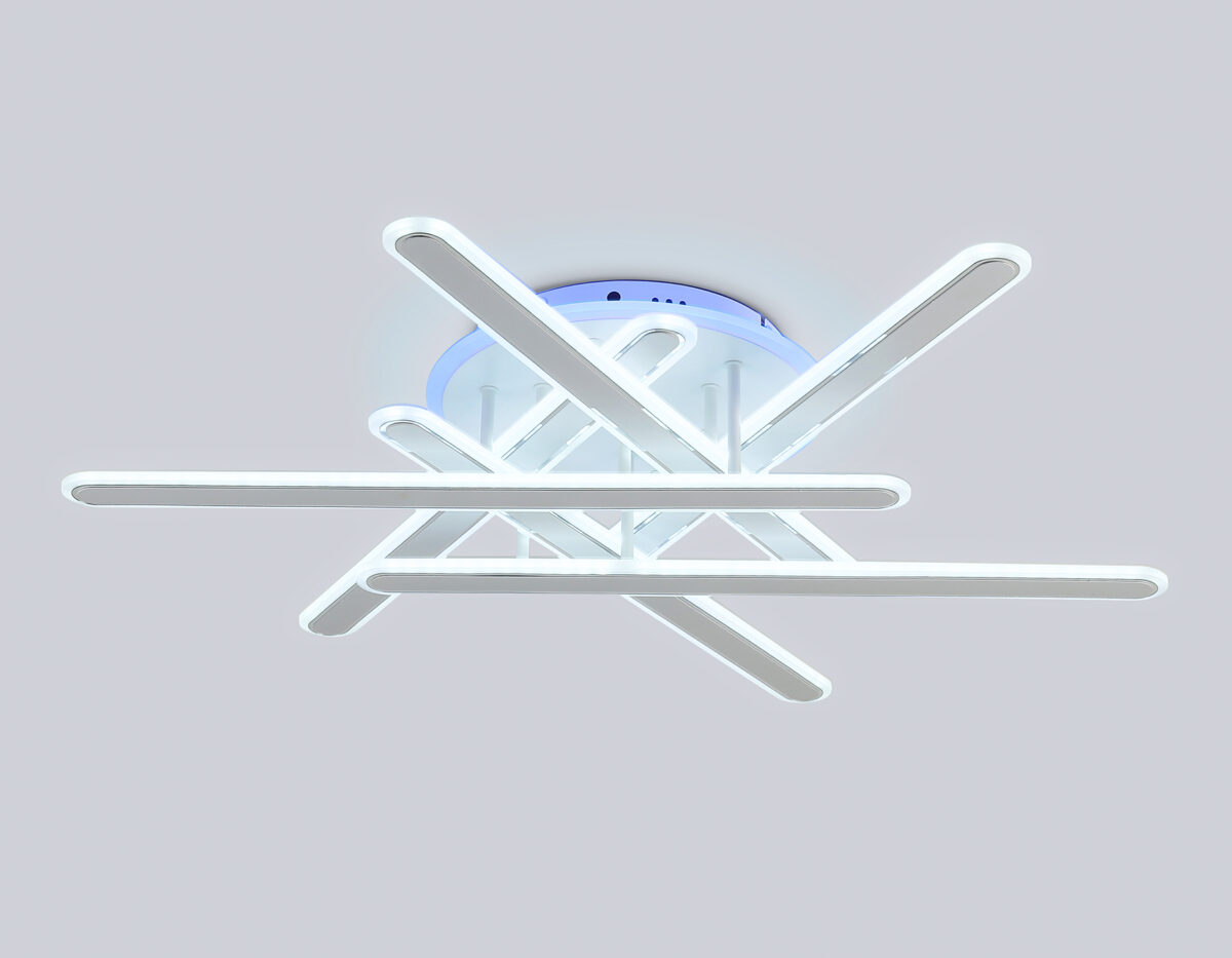 FA8907 WH/CH белый/хром 135W 3000K-6400K+RGB 800*770*160 (ПДУ РАДИО 2.4G) — изображение 4