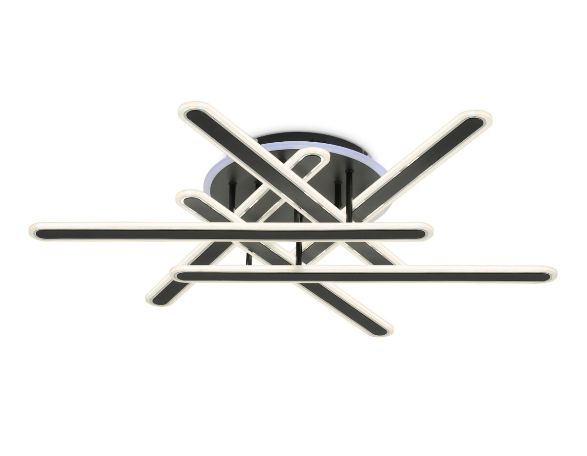 FA8908 BK/CH черный/хром 125W 3000-6400K+RGB 800*770*160 (ПДУ ИК) — изображение 1