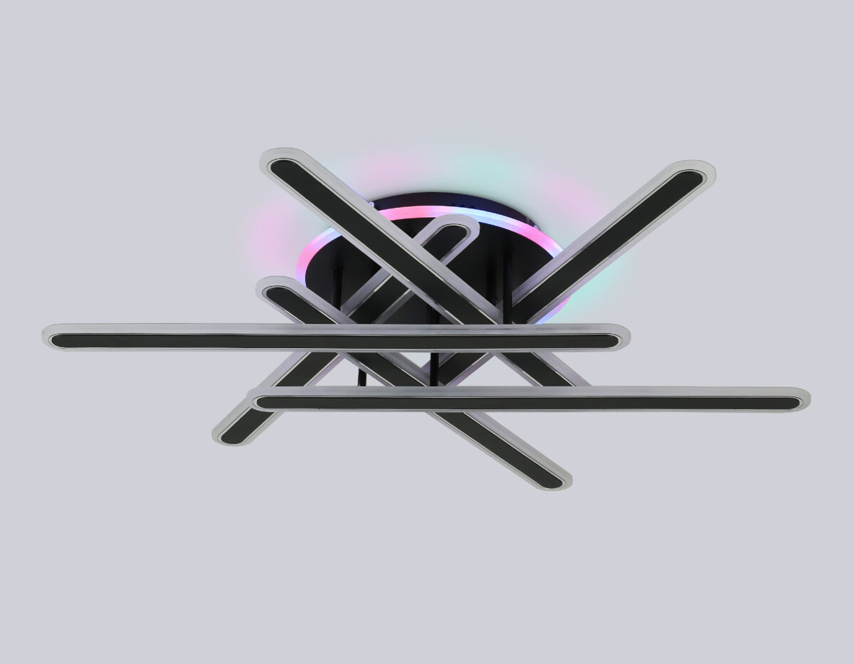 FA8908 BK/CH черный/хром 125W 3000-6400K+RGB 800*770*160 (ПДУ ИК) — изображение 9