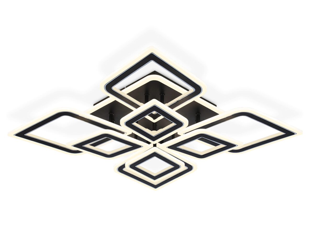 FA8912/4+4 BK/CH черный/хром 162W 3000K-6400K 560*560*120 (ПДУ РАДИО 2.4G) — изображение 1