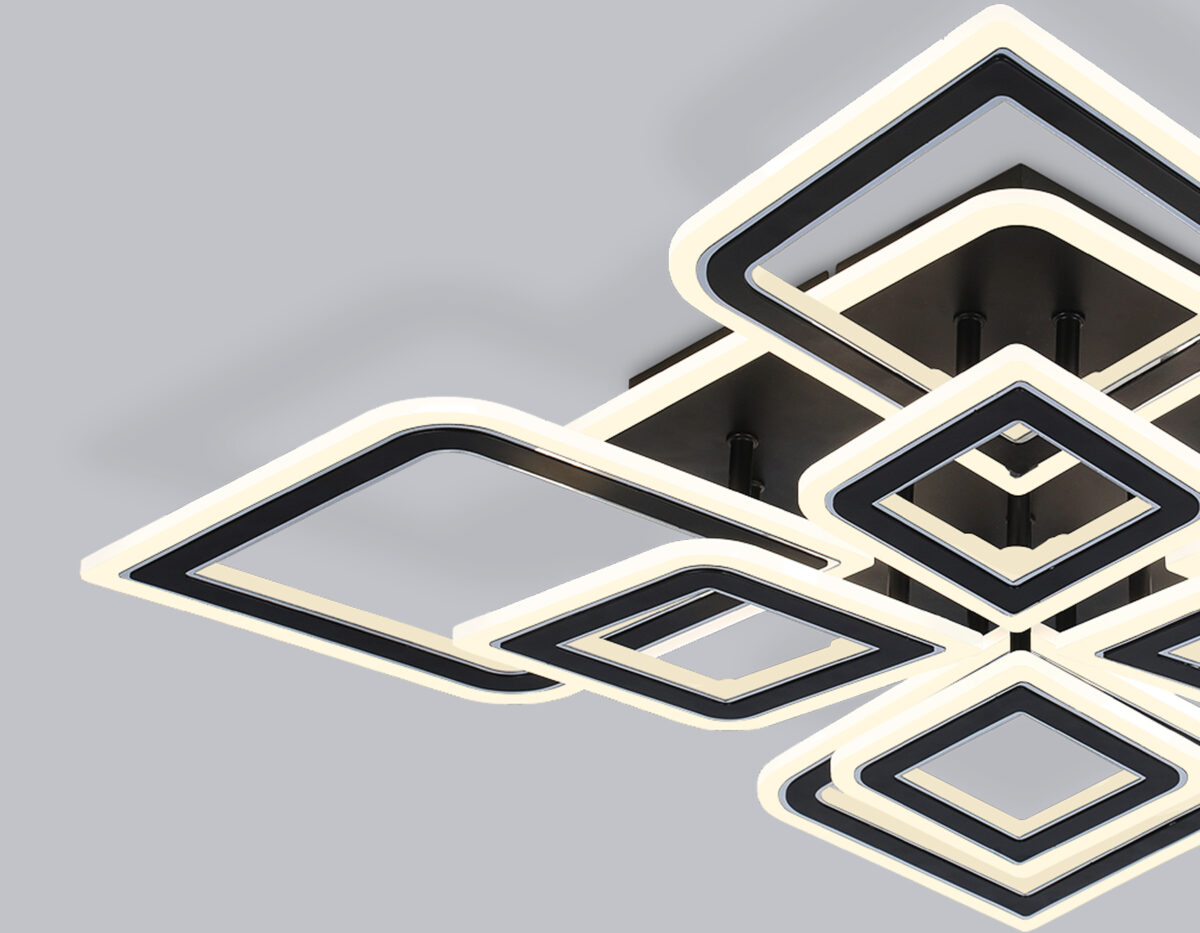 FA8912/4+4 BK/CH черный/хром 162W 3000K-6400K 560*560*120 (ПДУ РАДИО 2.4G) — изображение 3