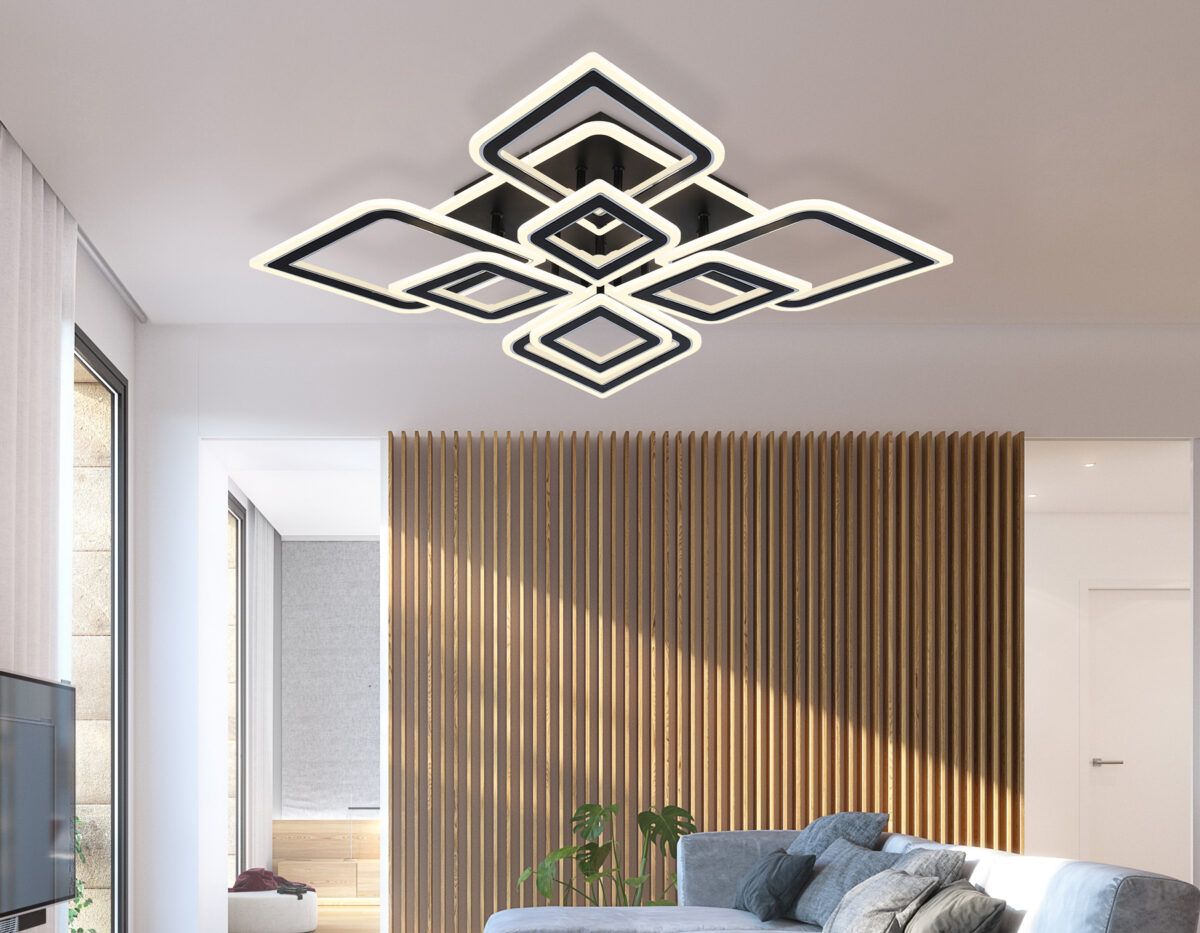 FA8912/4+4 BK/CH черный/хром 162W 3000K-6400K 560*560*120 (ПДУ РАДИО 2.4G) — изображение 8