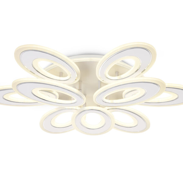 FA8933/6+3 WH/CH белый/хром 255W 3000K-6400K 740*660*120 (ПДУ РАДИО 2.4G)