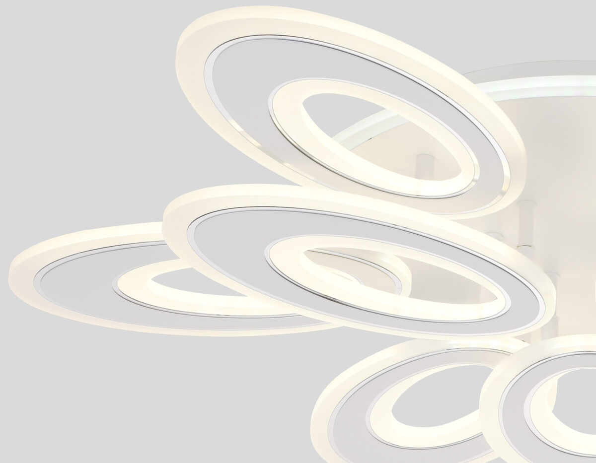 FA8933/6+3 WH/CH белый/хром 255W 3000K-6400K 740*660*120 (ПДУ РАДИО 2.4G) — изображение 4