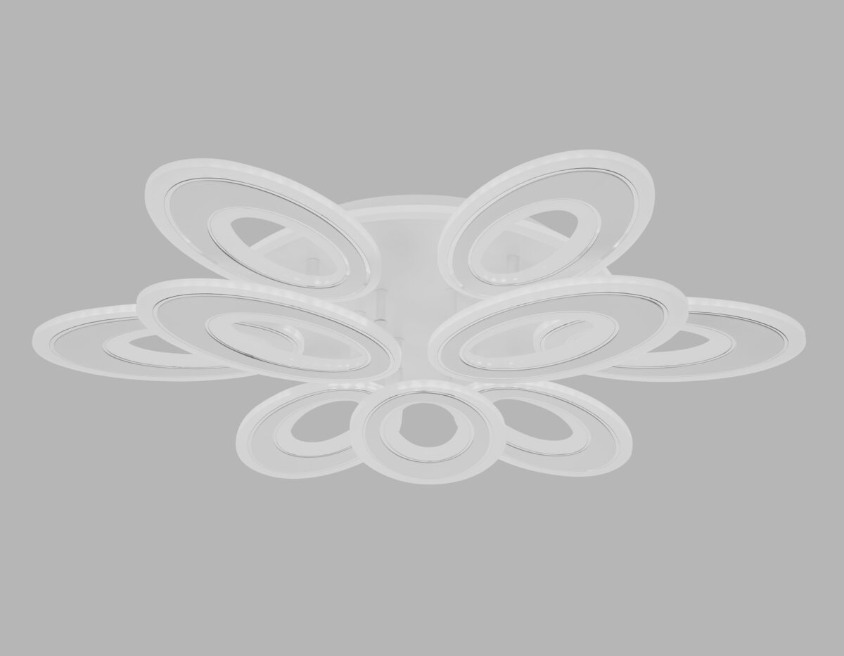 FA8933/6+3 WH/CH белый/хром 255W 3000K-6400K 740*660*120 (ПДУ РАДИО 2.4G) — изображение 8