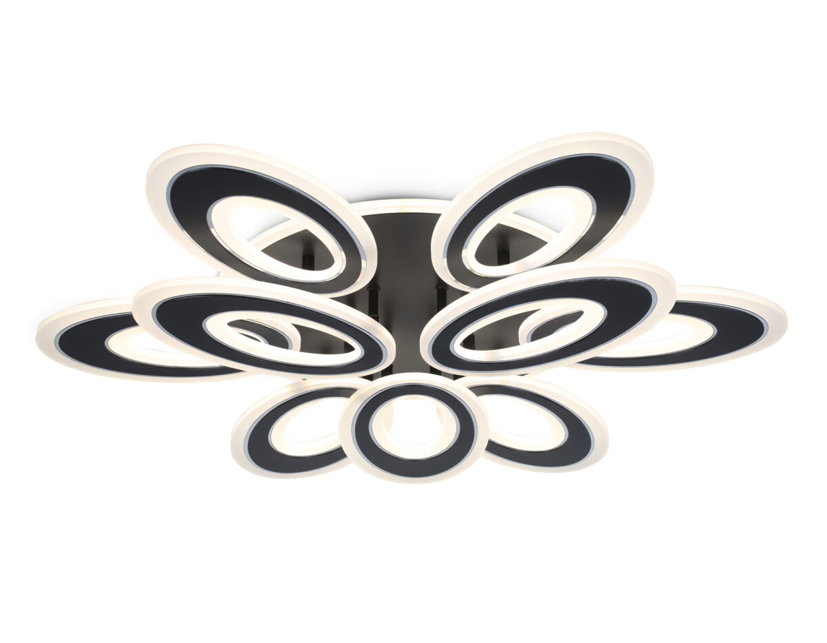 FA8938/6+3 BK/CH черный/хром 255W 3000K-6400K 740*660*120 (ПДУ РАДИО 2.4G) — изображение 1