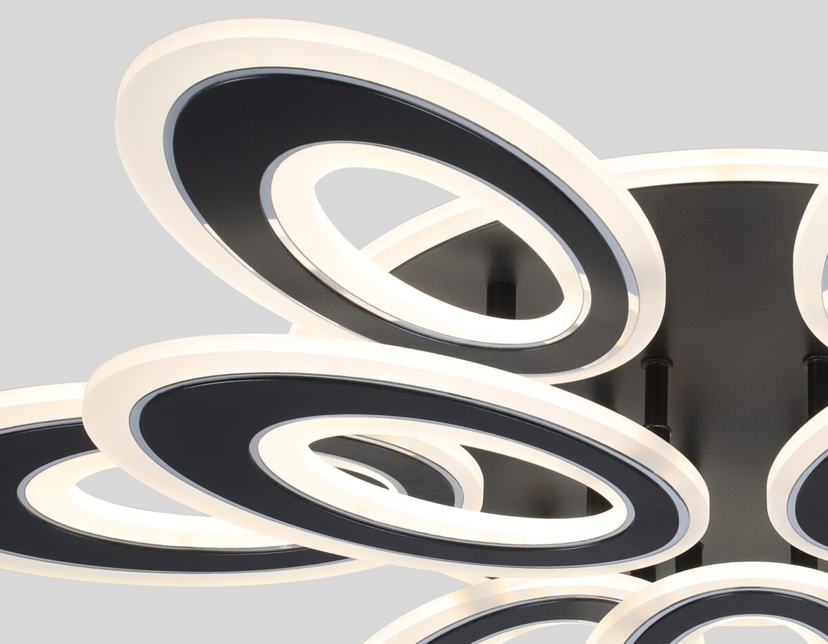 FA8938/6+3 BK/CH черный/хром 255W 3000K-6400K 740*660*120 (ПДУ РАДИО 2.4G) — изображение 4